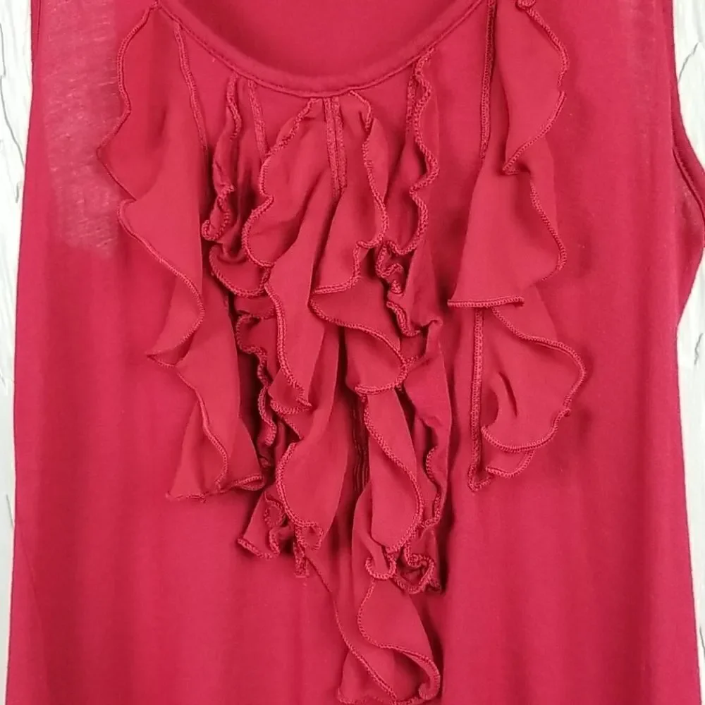 🖤5/$20🖤 EXPRESS.. red ruffled tank - Picture 4 of 10